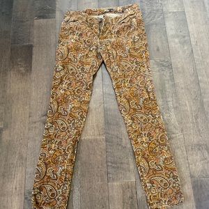 Prana corduroy paisley pants
